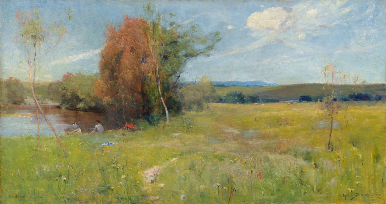Arthur Streeton, Spring, 1890, huile sur toile sur contreplaqué, National Gallery of Victoria