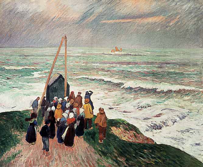 Oczekiwanie na powrót rybaków - Henry Moret