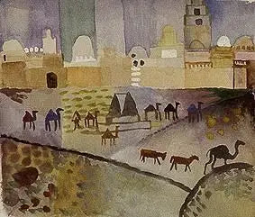Reproduction du tableau « Kairouan I - August Macke » par Alpha Reproduction en peinture à l’huile