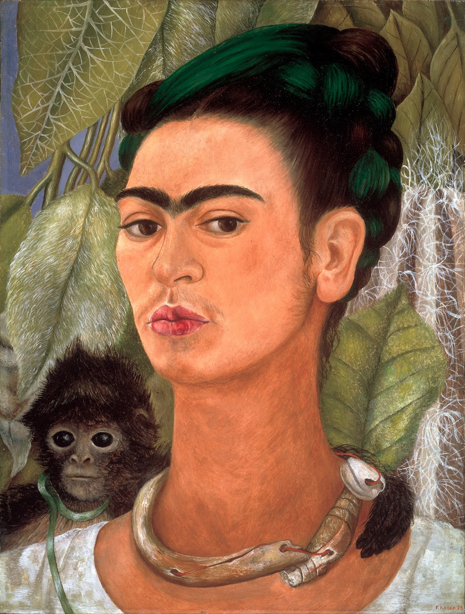 Autoportret z małpą – Frida Kahlo (1940)