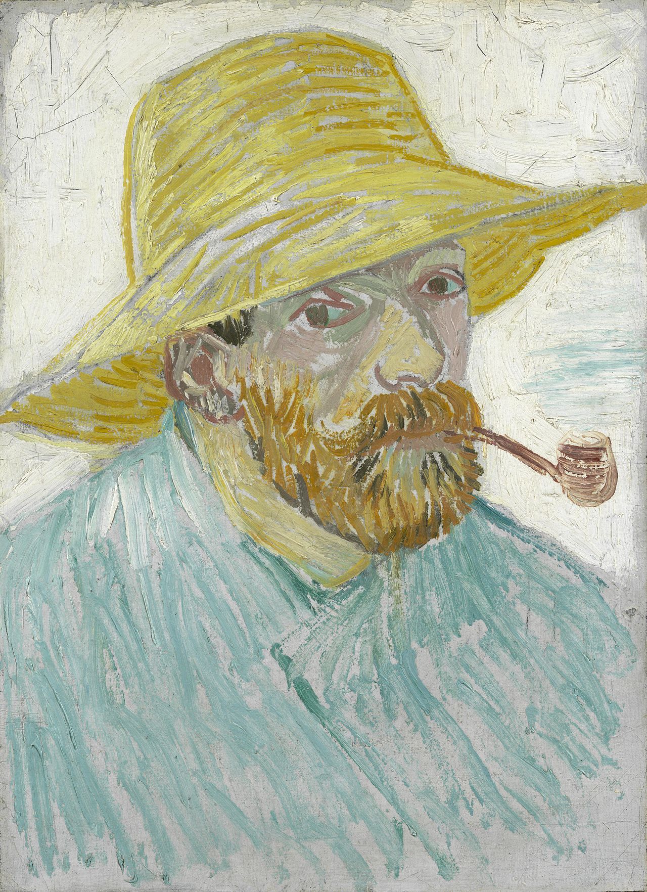 🎨 Autoportret w słomkowym kapeluszu i z fajką – Vincent van Gogh
