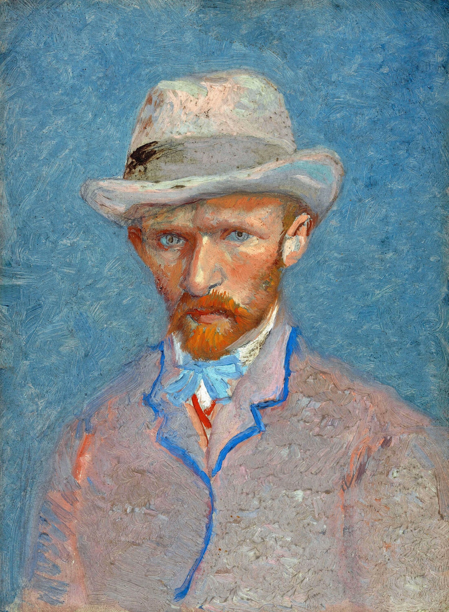 🎩 Autoportret w szarym słomkowym kapeluszu – Vincent van Gogh (1887)