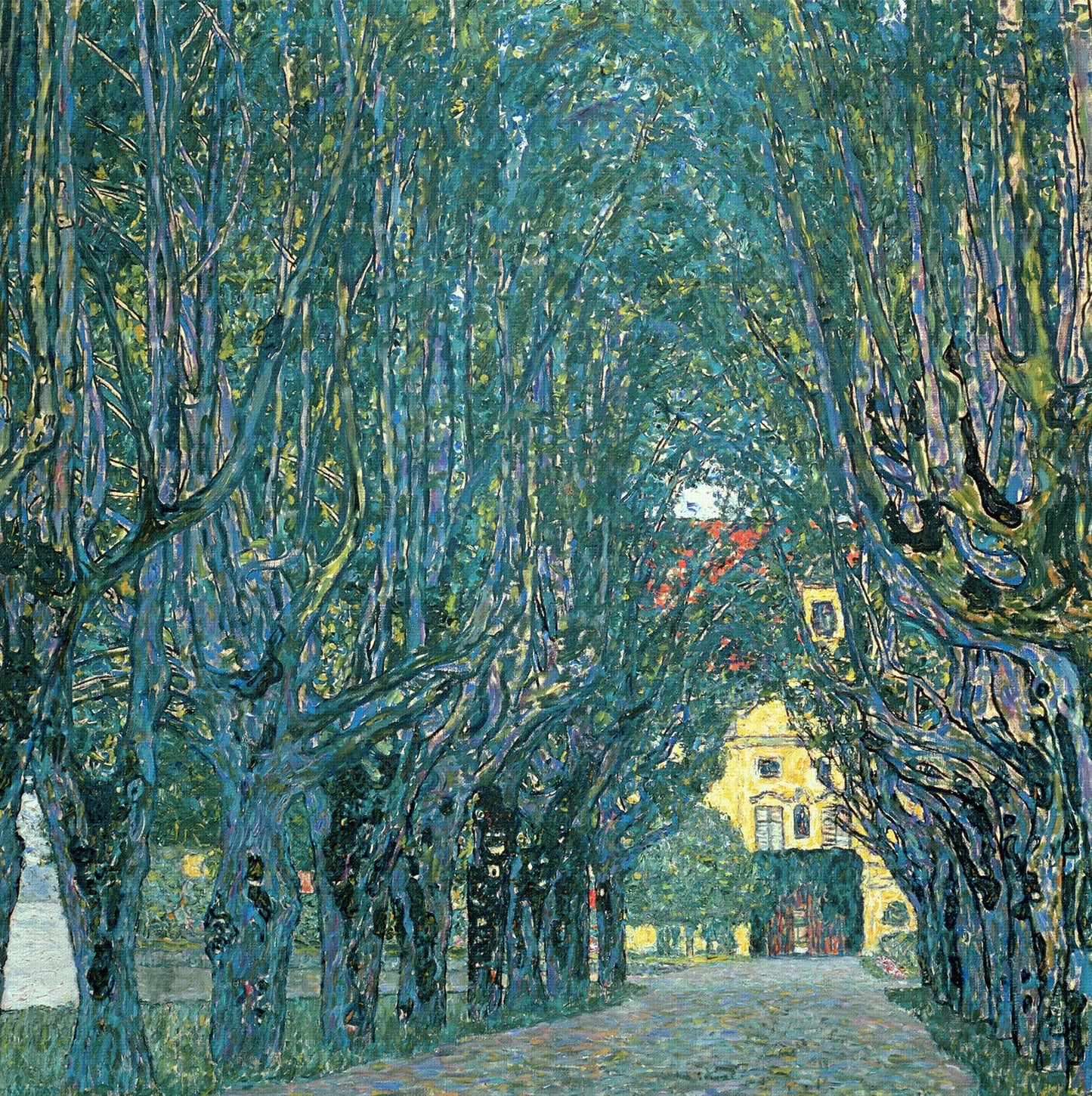 🌳✨ Aleja w parku Schloss Kammer – Gustav Klimt (1912)