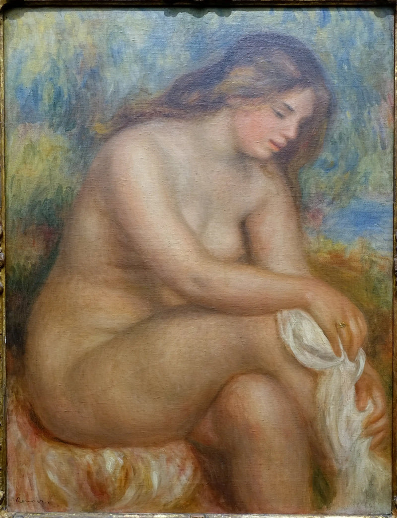 Kąpiąca się susząca swoją prawą nogę - Pierre-Auguste Renoir
