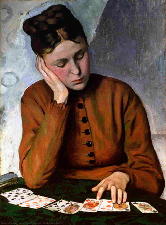 Reproduction du tableau « La Tireuse de cartes - Frédéric Bazille » par Alpha Reproduction en peinture à l’huile