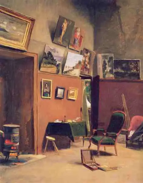 Atelier przy ulicy Furstenberg - Frédéric Bazille
