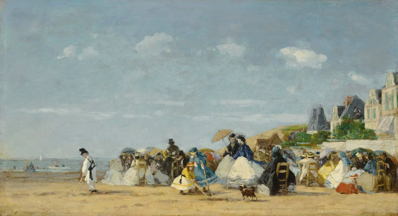 Plaża w Trouville - Eugène Boudin