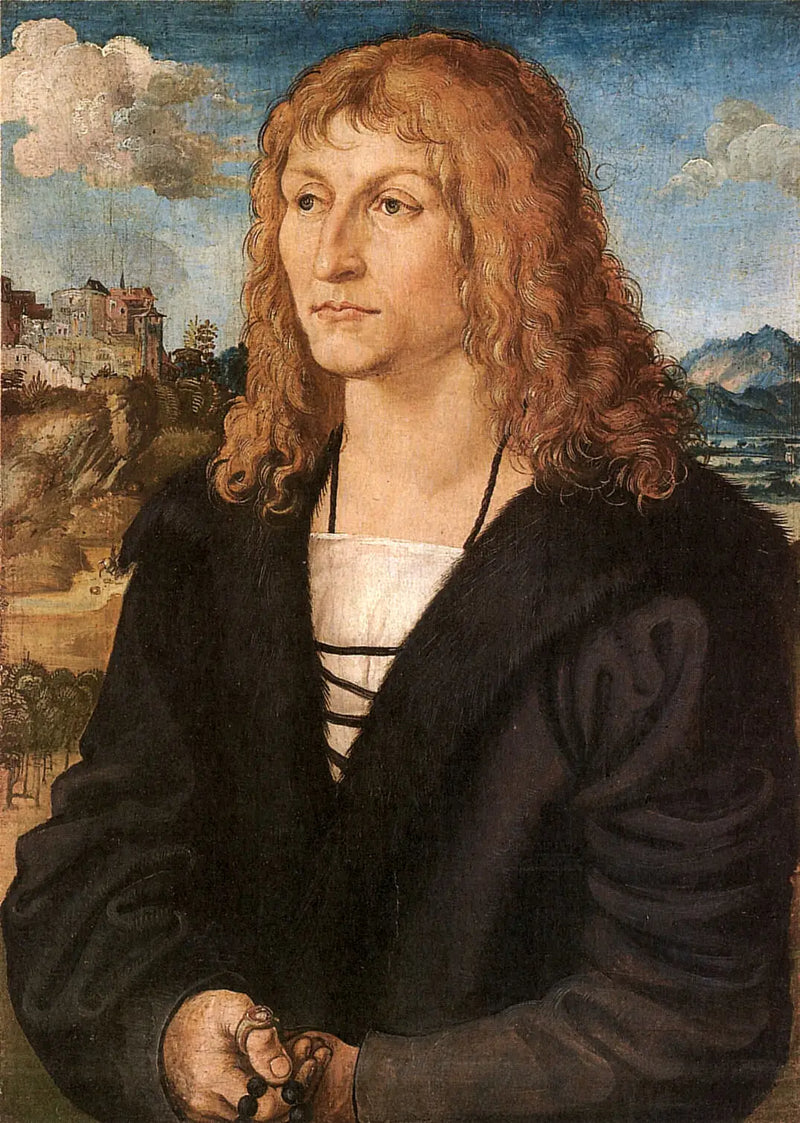 Portret młodego mężczyzny z blisko ogoloną twarzą - Lucas Cranach Starszy