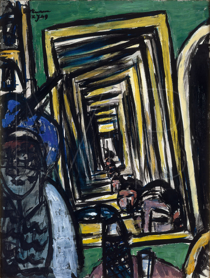 Café-Interieur with Mirror-Play (1949) - Max Beckmann