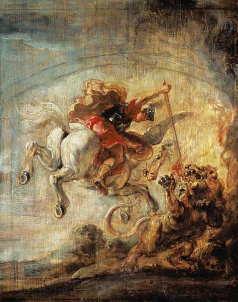 Bellérophon chevauchant Pégase et combattant le Chimaera - Peter Paul Rubens - Reproductions de tableaux et peintures haut de gamme