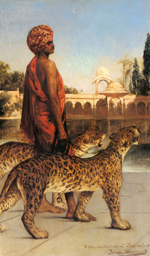 Garde du palais avec deux léopards - Jean-Joseph Benjamin-Constant