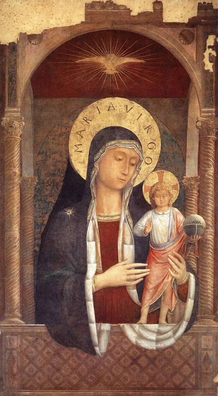 Matka Boska z Dzieciątkiem błogosławiącym - Benozzo Gozzoli