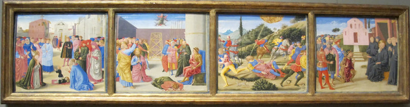 Prédella z scenami z życia świętego - Benozzo Gozzoli