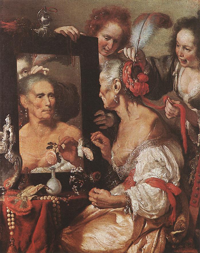 Vanitas (Vieille Coquette) - Bernardo Strozzi