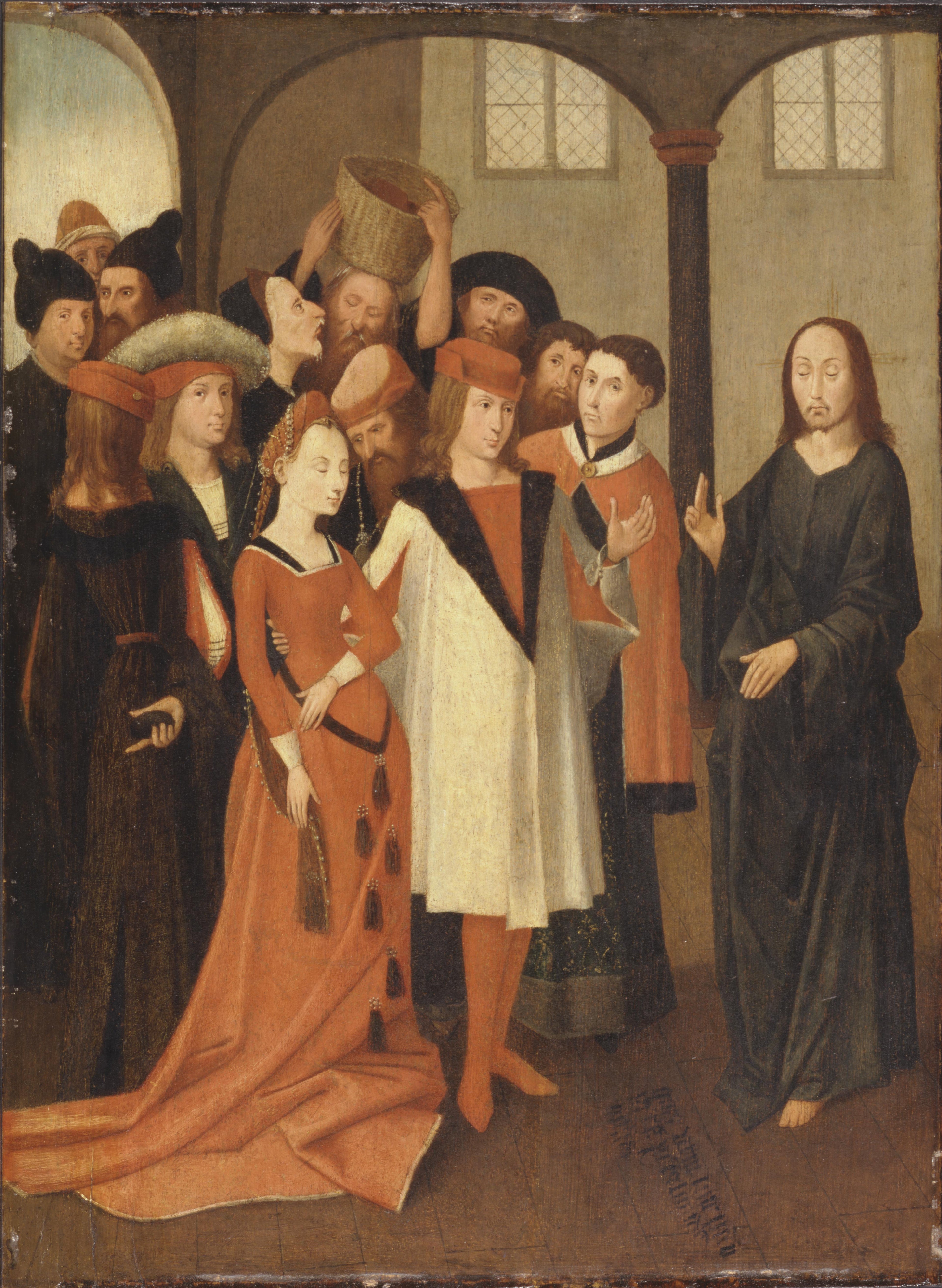 Chrystus i kobieta cudzołożna - Hieronymus Bosch