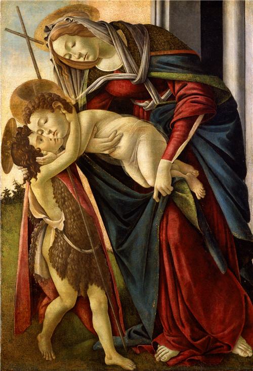 Madonna z Dzieciątkiem i małym świętym Janem Chrzcicielem - Sandro Botticelli