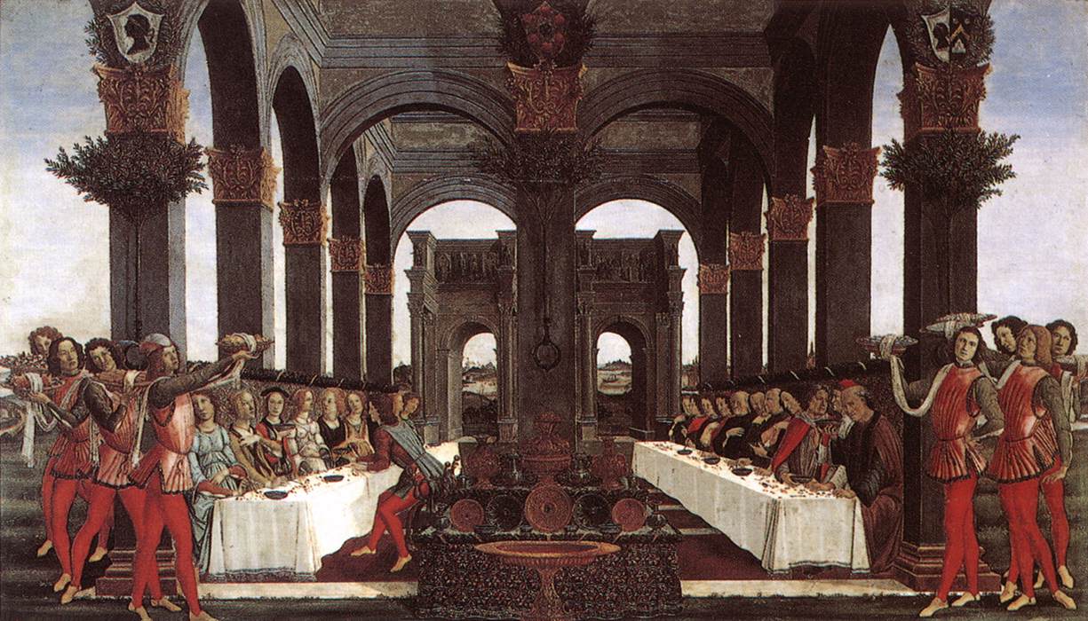 Historia Nastagio degli Onesti, czwarty epizod - Sandro Botticelli