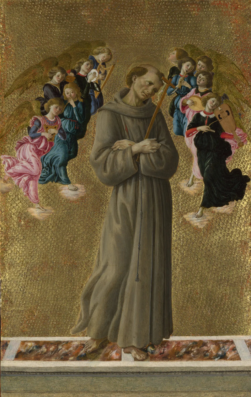 Franciszek z Asyżu z aniołami - Sandro Botticelli