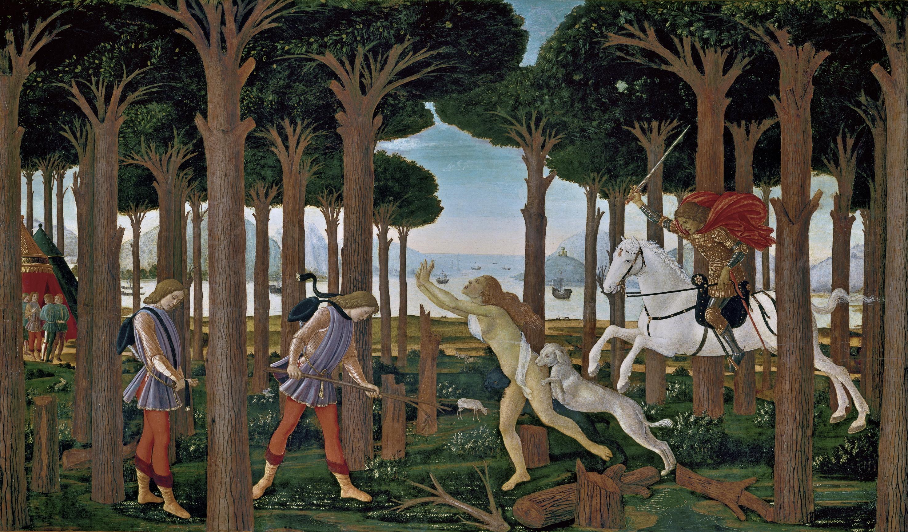 Historia Nastagio degli Onesti - Sandro Botticelli