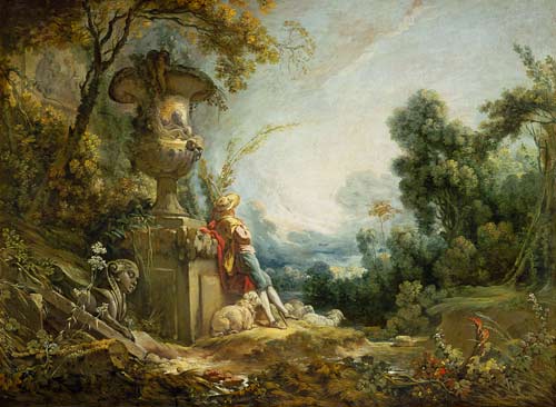 Berger gardant ses moutons - François Boucher