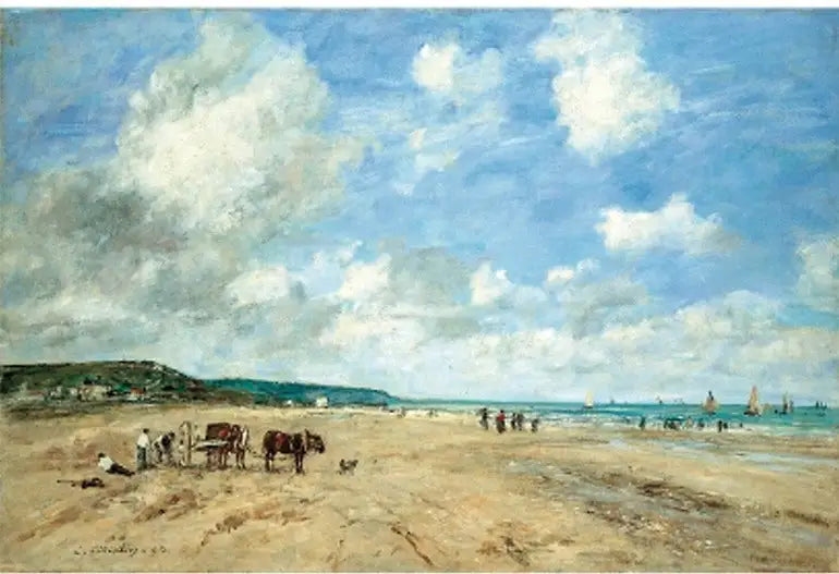 Plaża w Deauville - Eugène Boudin