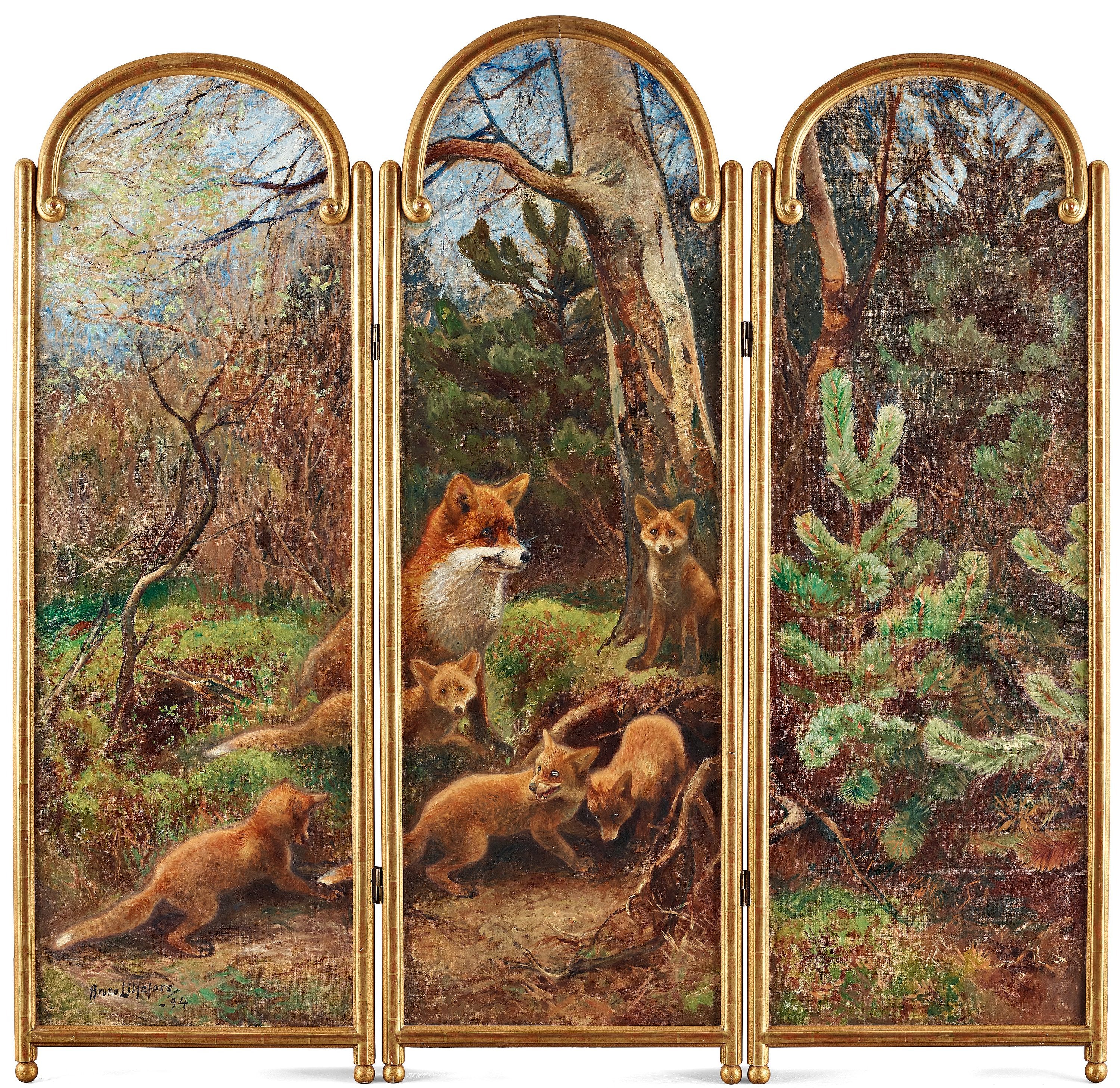 Famille Fox - Bruno Liljefors