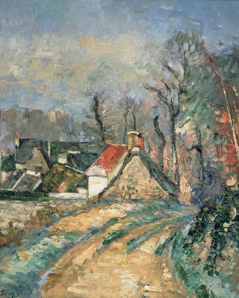 Chaty w Auvers-sur-Oise zimą - Paul Cézanne