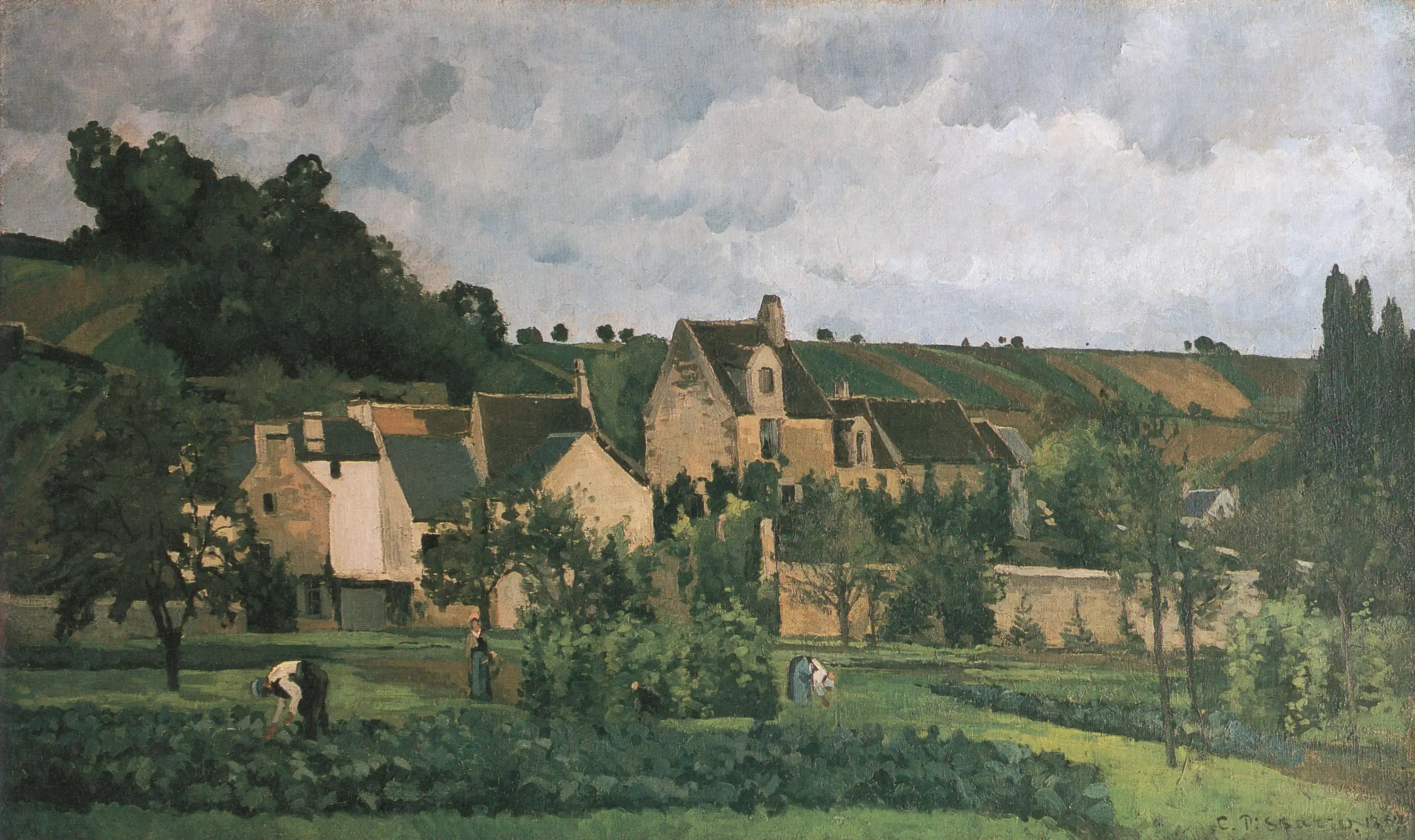 Reproduction du tableau « L'Hermitage à Pontoise - Camille Pissarro » par Alpha Reproduction en peinture à l’huile