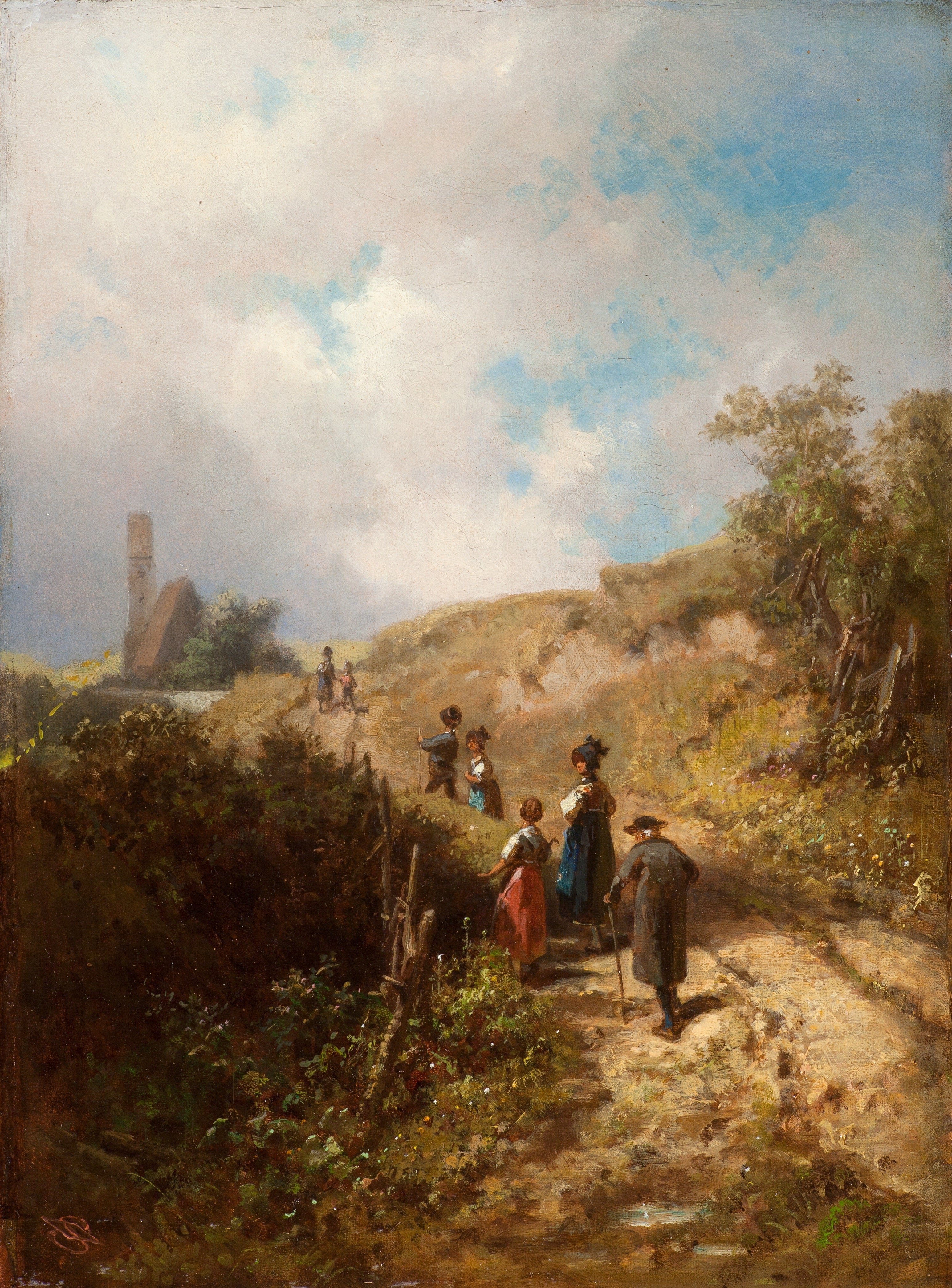 Droga do Kościoła - Carl Spitzweg