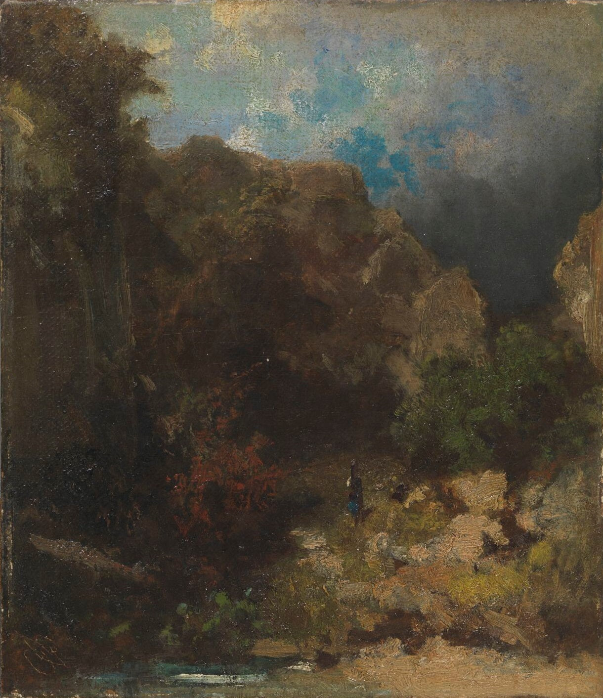 Mleczarka w górskim lesie - Carl Spitzweg