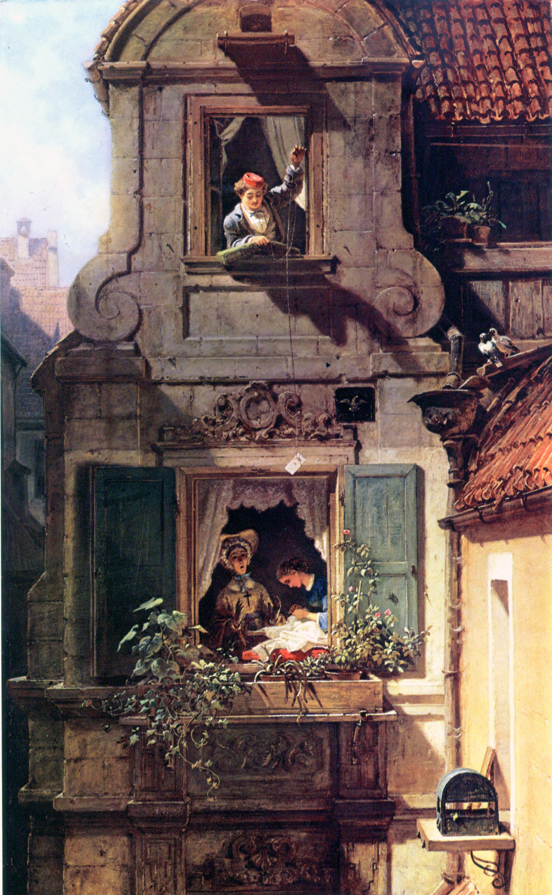 Przechwycony list miłosny - Carl Spitzweg