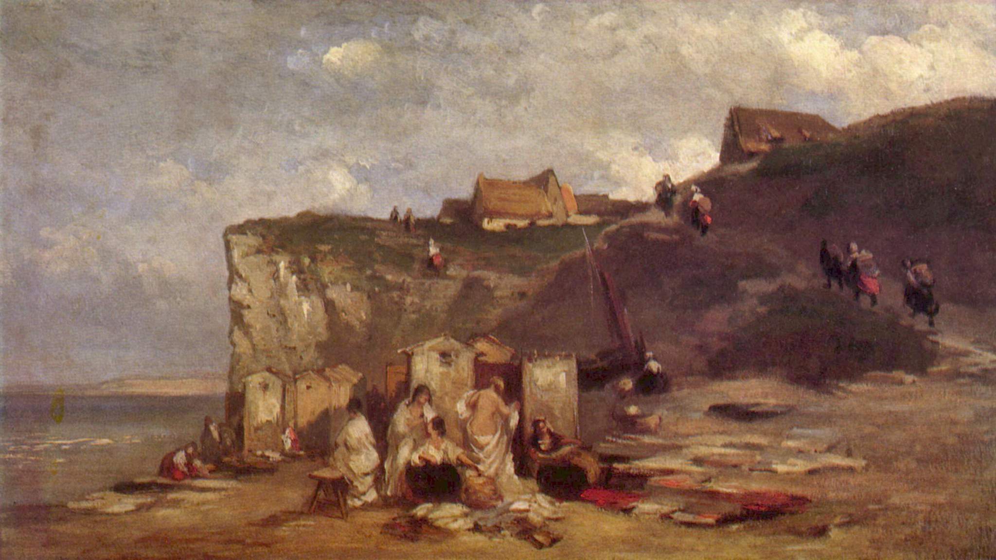 Kąpiel kobiet w Dieppe III - Carl Spitzweg