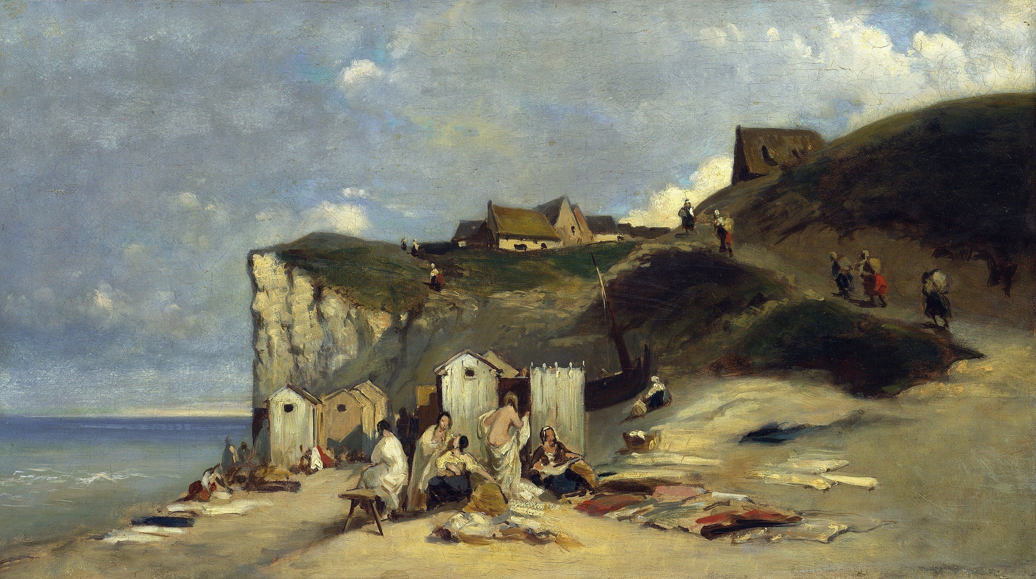 Kąpiel kobiet w Dieppe I - Carl Spitzweg