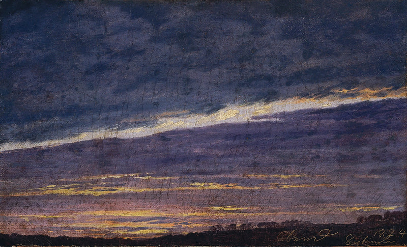 Pochmurne niebo wieczorem - Caspar David Friedrich