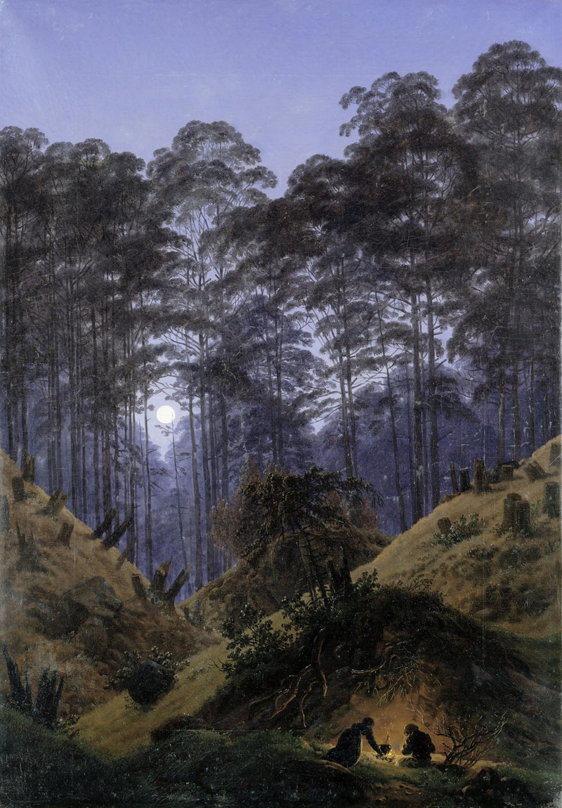 W lesie w blasku księżyca - Caspar David Friedrich