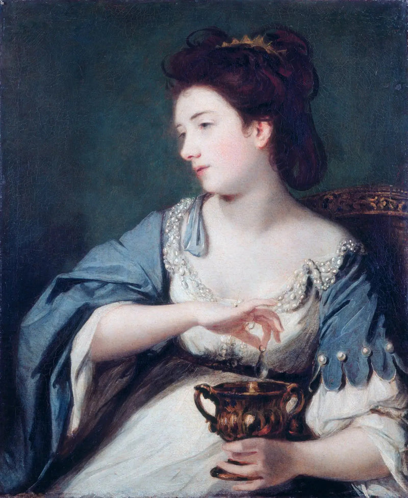 Kitty Fisher (1741–1767) w roli Kleopatry rozpuszczająca perłę - Joshua Reynolds