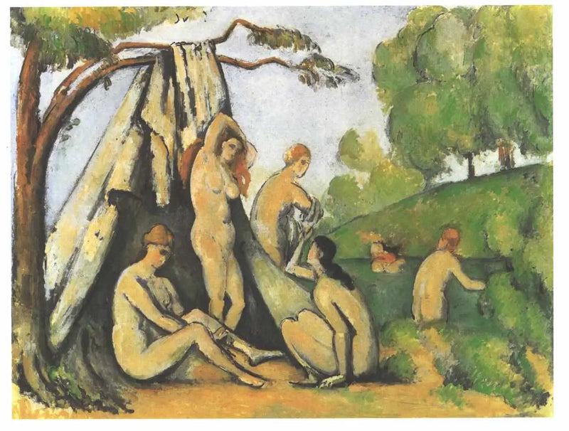 Kąpiące się przed namiotem - Paul Cézanne