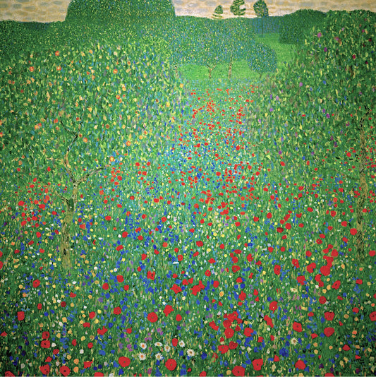 🌸🌿 Pole maków – Gustav Klimt (około 1907)