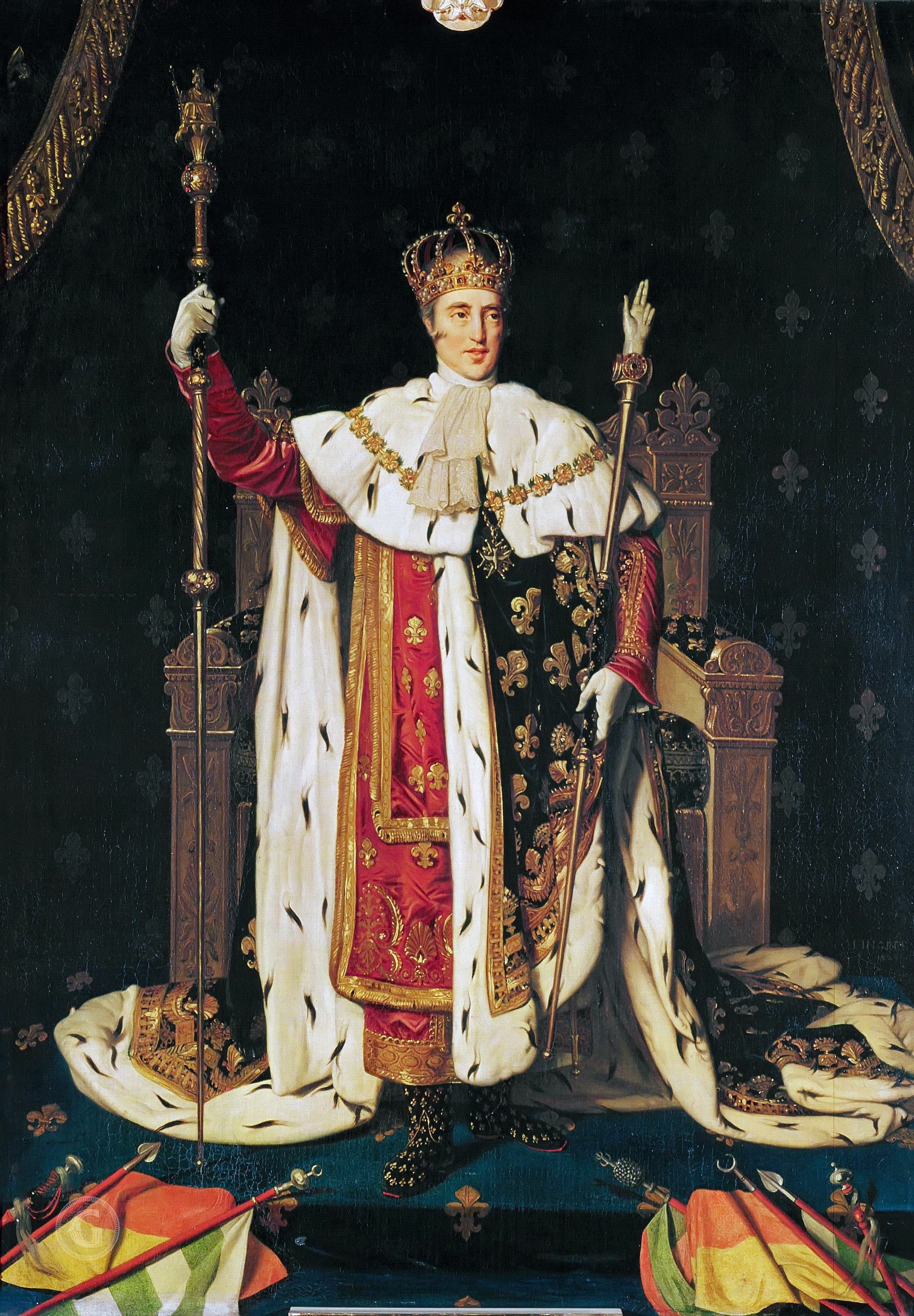 Karol X w stroju koronacyjnym - Jean-Auguste-Dominique Ingres