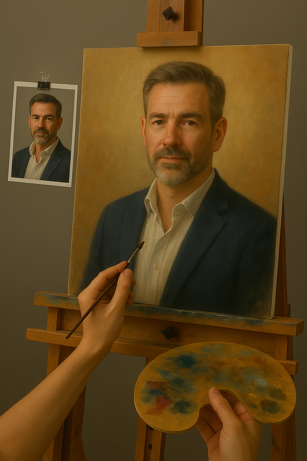 🎨 Spersonalizowany Portret Obraz 1 Osoby – Unikalny Obraz Olejny