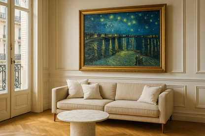 🖼️ Gwiaździsta noc nad Rodanem – Vincent van Gogh (1888)