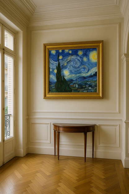 🌌 Gwiaździsta noc – Vincent van Gogh (1889)