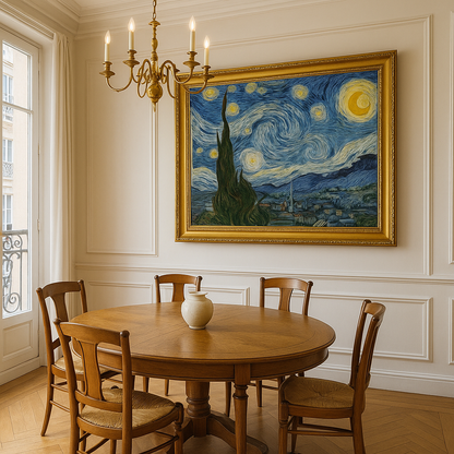 🌌 Gwiaździsta noc – Vincent van Gogh (1889)