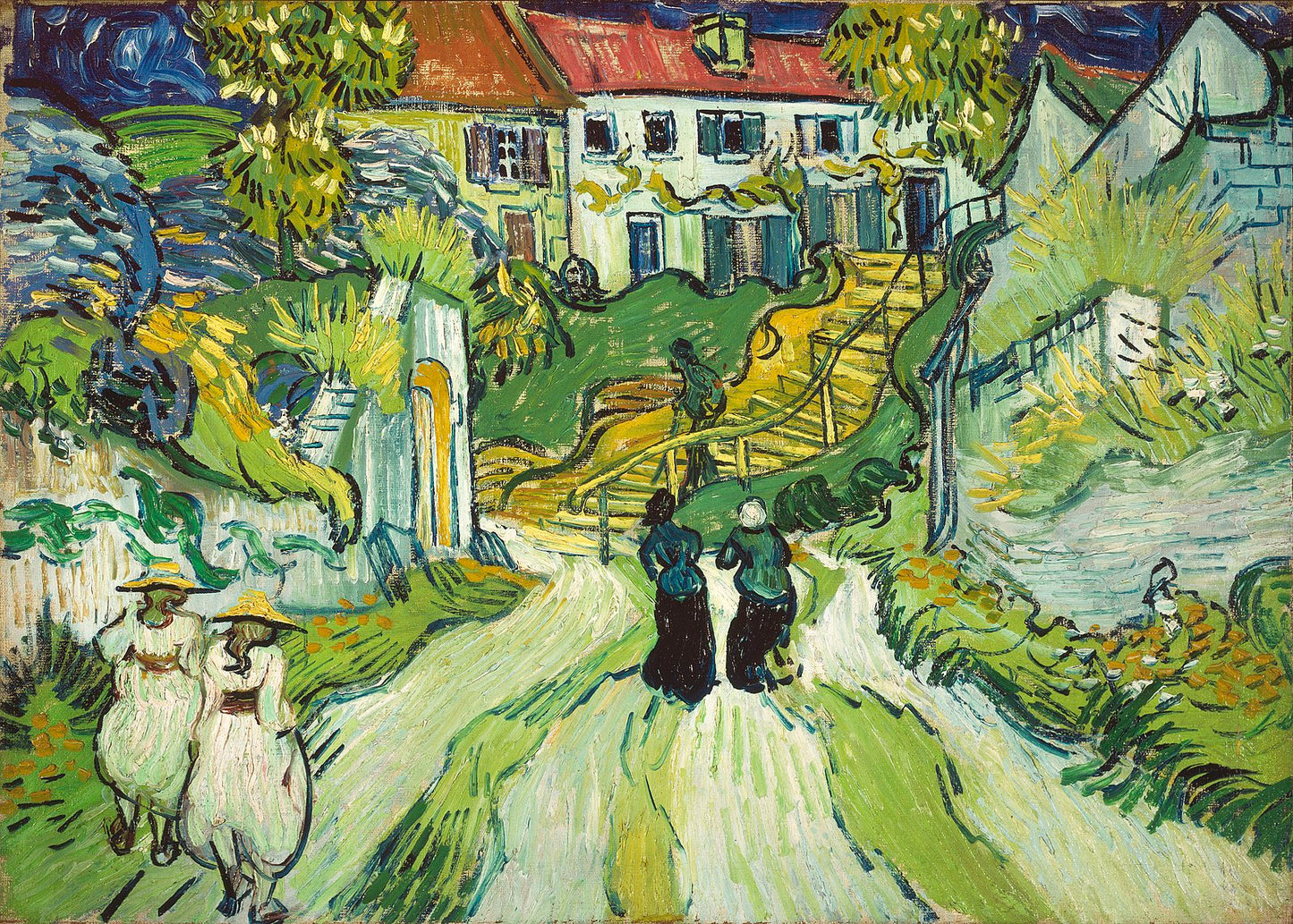 🏞️ Ścieżka i schody w Auvers-sur-Oise – Vincent van Gogh (1890)