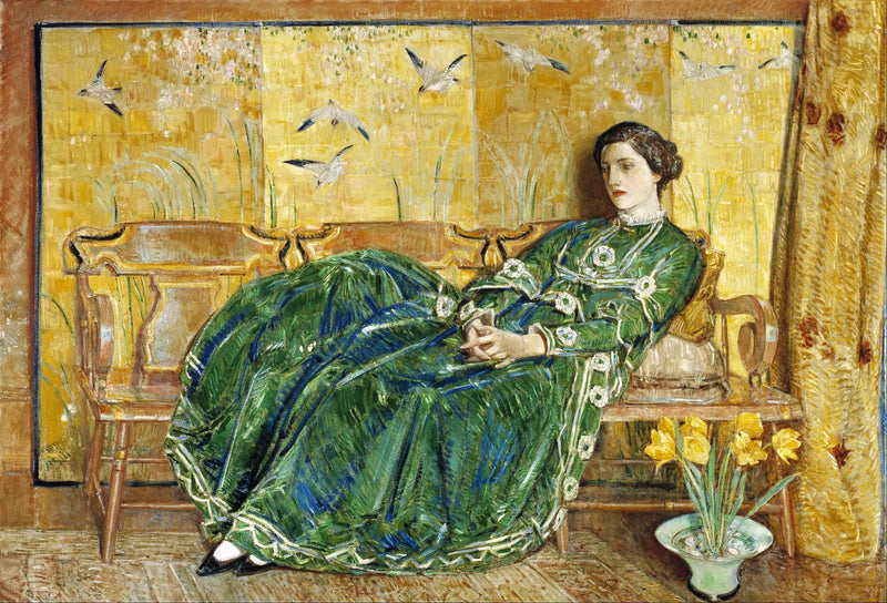 Zielona sukienka - Childe Hassam
