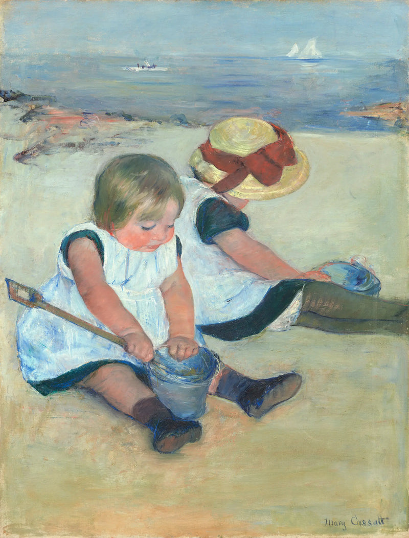 Dzieci bawiące się na plaży - Mary Cassatt
