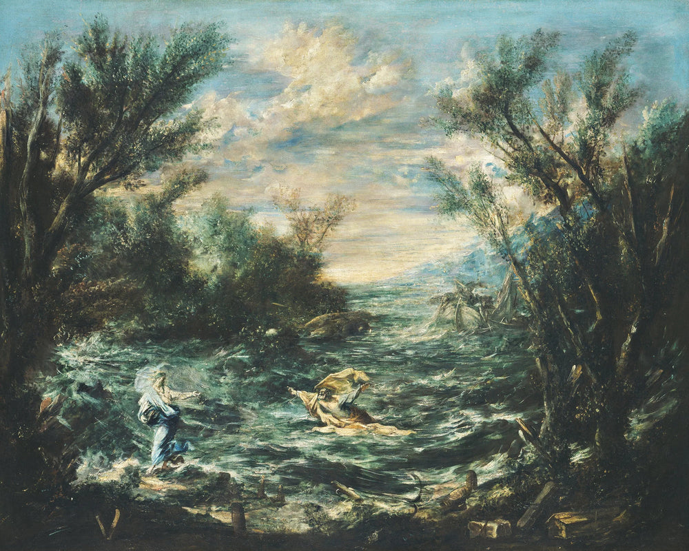 Le Christ au bord de la mer de Galilée - Alessandro Magnasco image 1 tableau peint à l’huile sur toile
