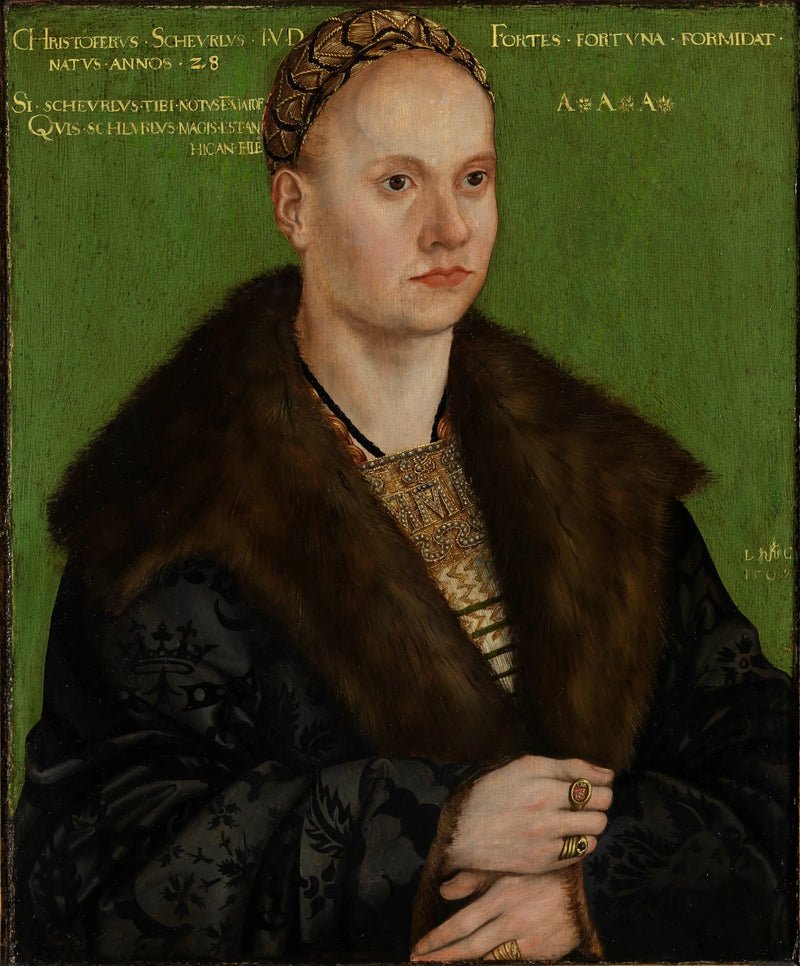 Portret humanisty Christoph Scheurl - Lucas Cranach Starszy