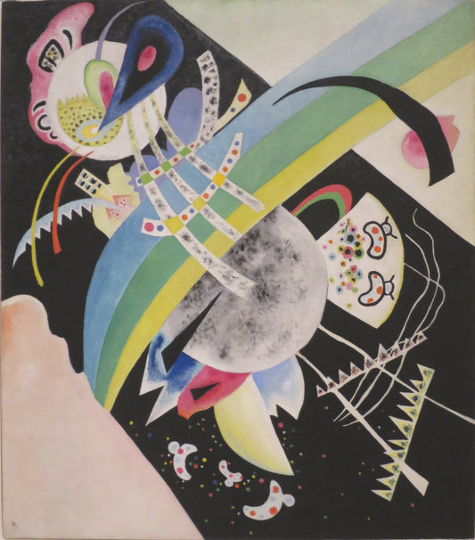 Reproduction du tableau « Cercles sur fond noir - Vassily Kandinsky » par Alpha Reproduction en peinture à l’huile