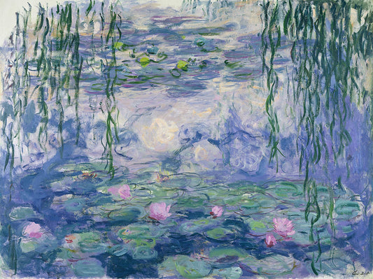 🌸 Nenufary i wierzby płaczące – Monet, około 1916-1919
